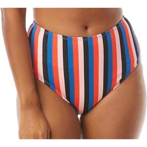 Kate Spade Sunset Beach Textured High Waist Bikini Bottom Swim L NWOT - Picture 1 of 4